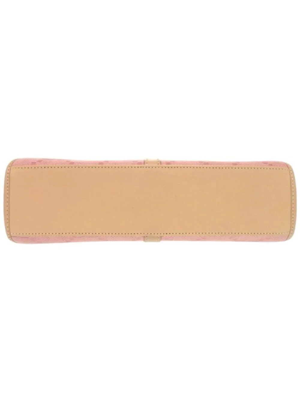 Gucci Vintage Jackie GG Pattern Canvas Leather Pink Beige Shoulder Bag